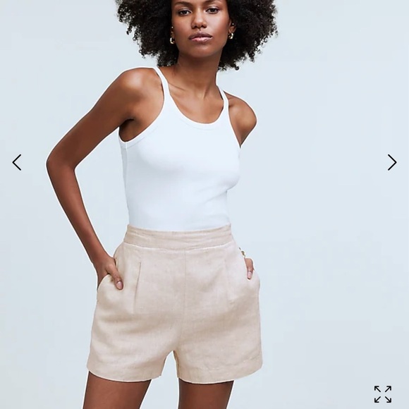 NWT Madewell Clean Pull-On Short in 100% Linen - Picture 4 of 9